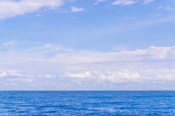 Fototapeta na wymiar Sea and cloudy sky. Ocean view