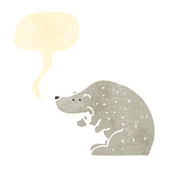 retro cartoon polar bear