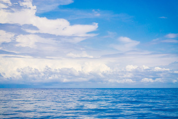 Obraz premium Summer landscape with sea and horizon over water