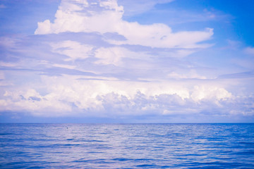 Sea and cloudy sky. Ocean view