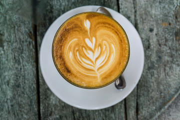 Coffee cup with tree patter