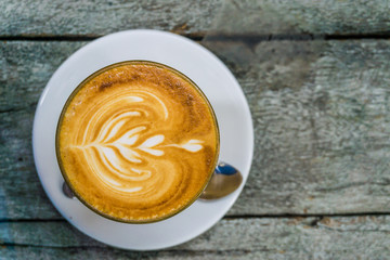 Coffee cup with tree patter