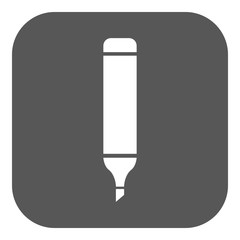 The marker icon. Pen and pencil, highlighter symbol. Flat