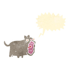 retro cartoon screaming cat