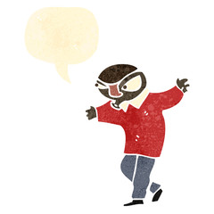 retro cartoon spooky stranger