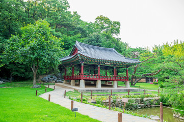 Korean Folk Village,Traditional Korean style architecture in Suw