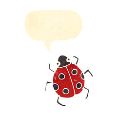 retro cartoon ladybug