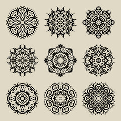 Mandala.Vintage pattern set. 