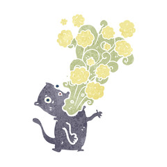 gross burping cat retro cartoon