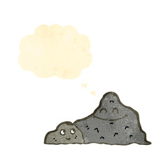 retro cartoon mountains