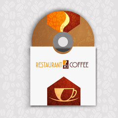 CD cover art corporate identity Menu Restaurant Background coffee beans