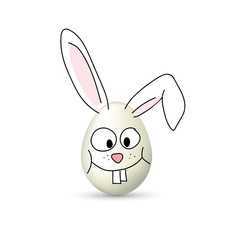Lustiger Hase mit Ei - Mann