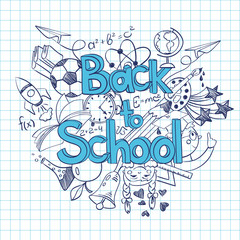 Sketch Back to School Background.