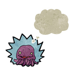 retro cartoon jellyfish