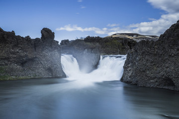 Hjalparfoss waterfall © Imants Ozolins