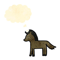 retro cartoon horse