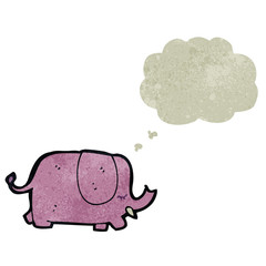 retro cartoon elephant