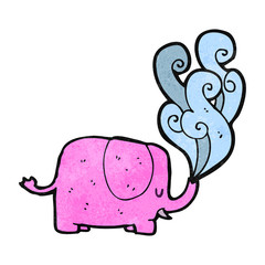 retro cartoon elephant