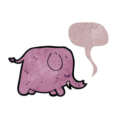 retro cartoon elephant