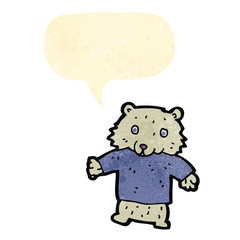 retro cartoon polar bear