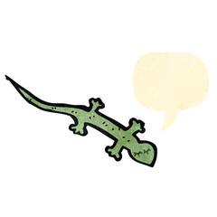 retro cartoon lizard