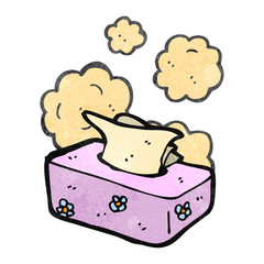 retro cartoon box of tissues