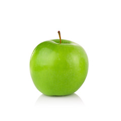 green apples isolated on white background