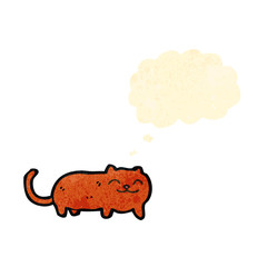retro cartoon cat with thougth bubble