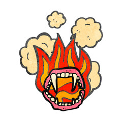 retro cartoon vampire fangs