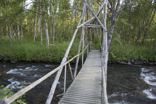 Gargia Fjellstue, Fluss, H&auml;ngebr&uuml;cke