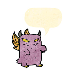 retro cartoon little monster