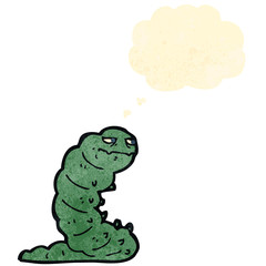 retro cartoon mean caterpillar