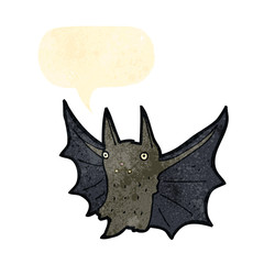 retro cartoon vampire bat