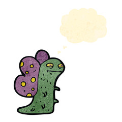 retro cartoon funny butterfly