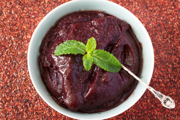 Brazilian dessert Acai pulp