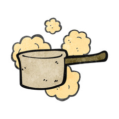 retro cartoon kitchen saucepan