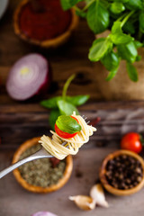 Pasta with olive oil