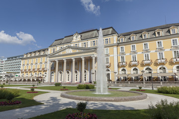 Park with waterworks and spa buildings in Rogaska Slatina, Slovenia