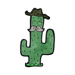 retro cartoon cactus