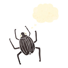 retro cartoon giant beetle