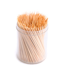 Toothpick on isolated white background