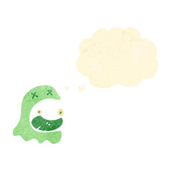 retro cartoon little ghost
