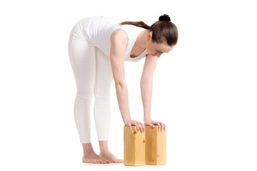 Yoga Standing Half Forward Bend pose