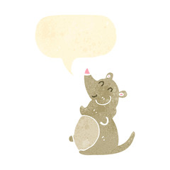 retro cartoon fat rat