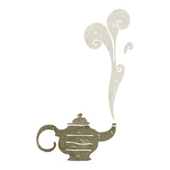 retro cartoon tea pot