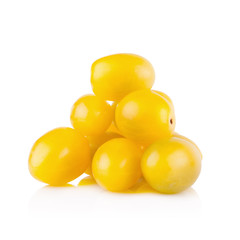 yellow tomato isolated on white