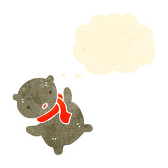 retro cartoon cute little teddy bear