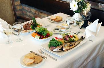 Varieties of Seafood on the table