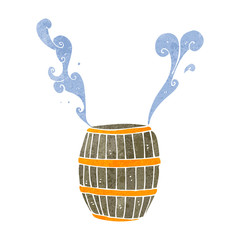 retro cartoon water barrel