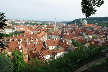 Fototapeta na wymiar panorama of Prague is Prague Hill